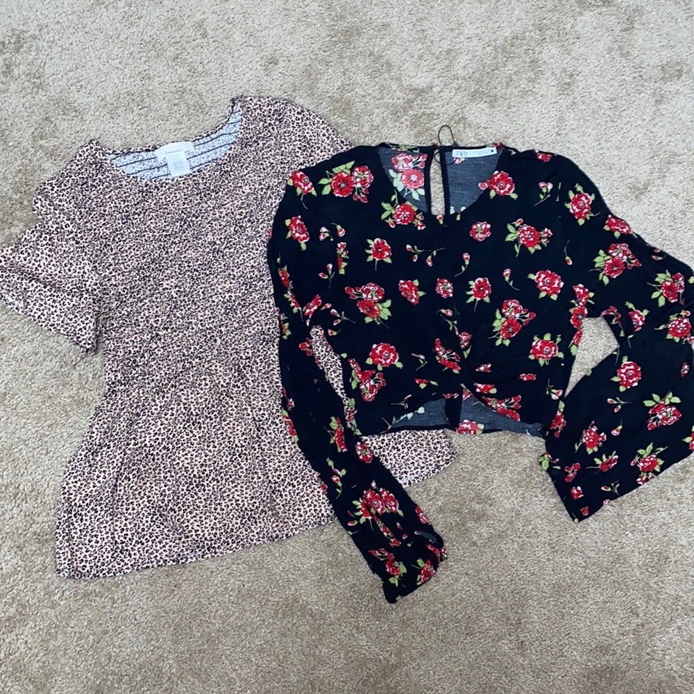 ZARA Blouse size small cropped